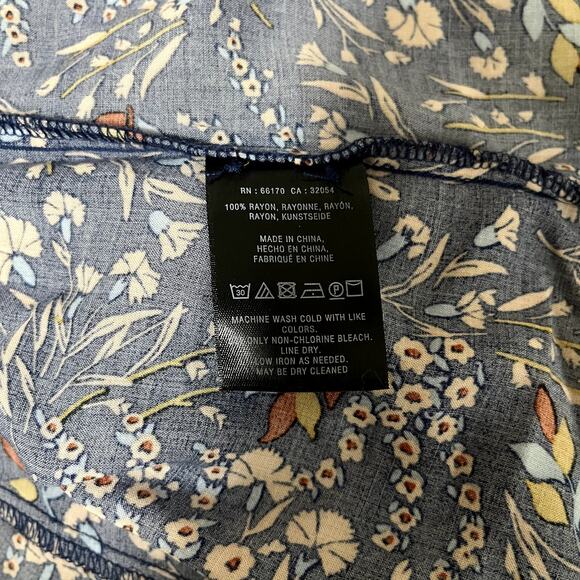 Anthropologie Maeve Floral Tie-Neck Swing Blouse - Picture 5 of 5